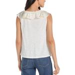 Women's Liverpool Los Angeles Ruffle Front Sleeveless V-Neck Blouse - Thumbnail 2 of 3