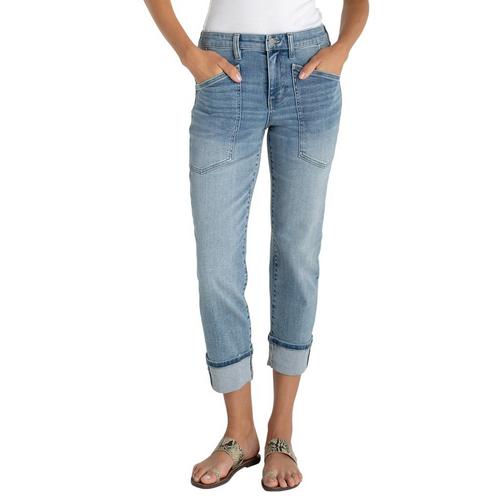Women's Liverpool Los Angeles Marley Cropped Cuffed Girlfriend Jeans - Primary Image