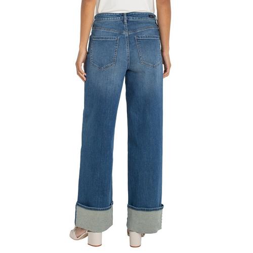 Women's Liverpool Los Angeles Morgan Cuffed Crop Wide Leg Jeans - Primary Image