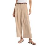 Women's Liverpool Los Angeles High Rise Pleated Wide Leg Crop Trouser Dress Pants - Thumbnail 1 of 3