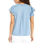 Women's Liverpool Los Angeles Popover Woven Notch Neck Blouse - Thumbnail 2 of 3