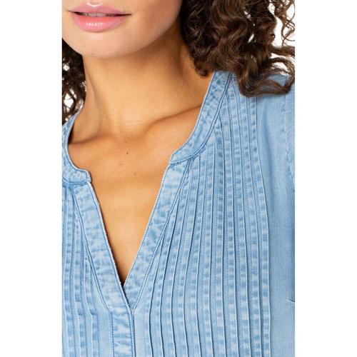 Women's Liverpool Los Angeles Popover Woven Notch Neck Blouse - Primary Image