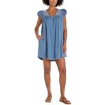 Women's Liverpool Los Angeles Flutter Sleeve Woven Babydoll Dress - Thumbnail 1 of 4