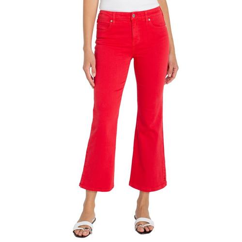 Women's Liverpool Los Angeles Hannah Cropped Slit Hem Flare Jeans - Primary Image