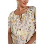 Women's Liverpool Los Angeles Tie Neck Woven Notch Neck Blouse - Thumbnail 2 of 3