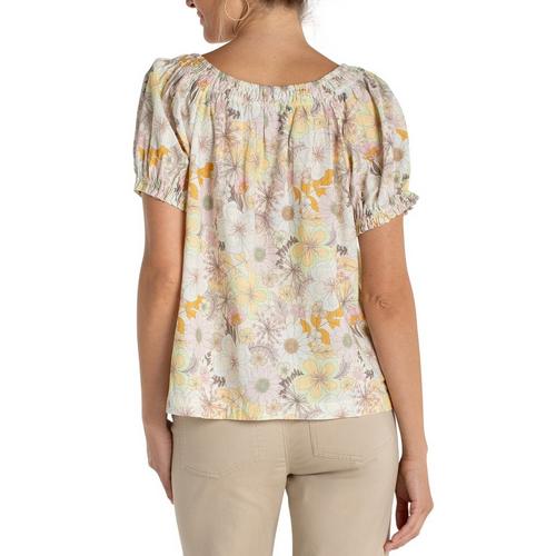 Women's Liverpool Los Angeles Tie Neck Woven Notch Neck Blouse - Primary Image