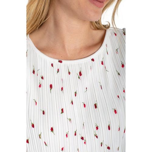 Women's Liverpool Los Angeles Flutter Sleeve Knit Boat Neck Blouse - Primary Image