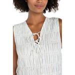 Women's Liverpool Los Angeles Smocked Tie Front Woven Tank Top - Thumbnail 3 of 3