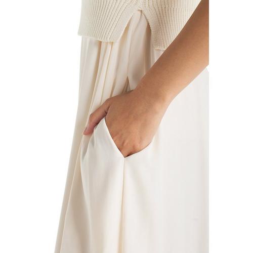 Women's Liverpool Los Angeles Tie Back Sweater Woven Midi Shift Dress - Primary Image