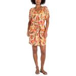 Women's Liverpool Los Angeles Shirred Button Front Notch Neck Shirt Dress - Thumbnail 1 of 3