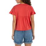 Women's Liverpool Los Angeles Embroidered Woven to Knit Scoop Neck Shirt - Thumbnail 2 of 3