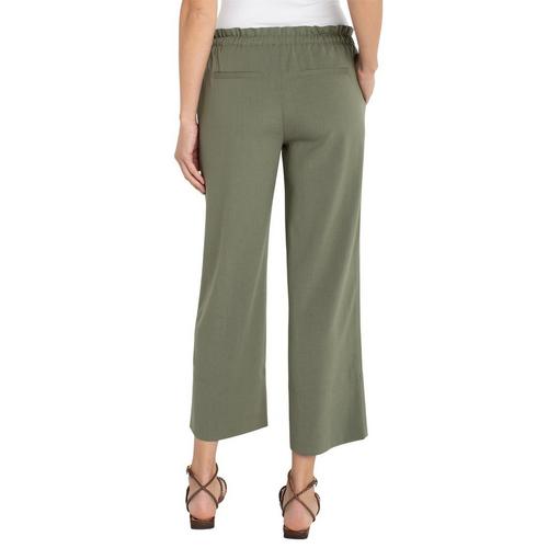 Women's Liverpool Los Angeles Pull On Tie Waist Wide Leg Ankle Pants - Primary Image