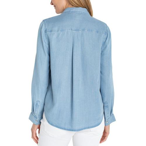 Women's Liverpool Los Angeles Denim Long Sleeve Button Up Shirt - Primary Image