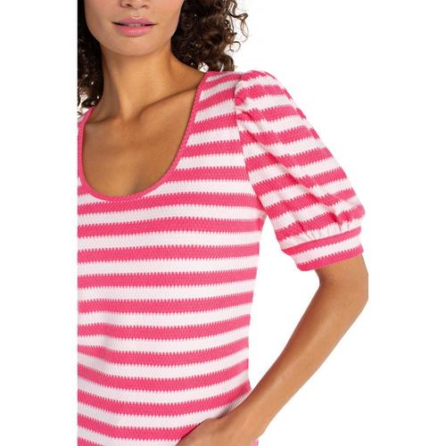 Women's Liverpool Los Angeles Half Sleeve Knit Scoop Neck Shirt - Primary Image