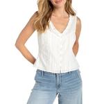 Women's Liverpool Los Angeles Ruffled Pintuck Tank Top - Thumbnail 1 of 3