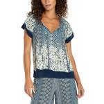 Women's Liverpool Los Angeles Front Tie Detail Notch Neck Blouse - Thumbnail 1 of 3