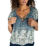 Women's Liverpool Los Angeles Front Tie Detail Notch Neck Blouse - Thumbnail 2 of 3