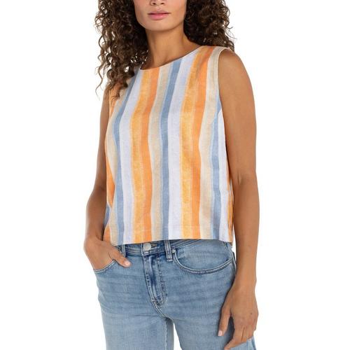 Women's Liverpool Los Angeles Button Back Sleeveless Blouse - Primary Image