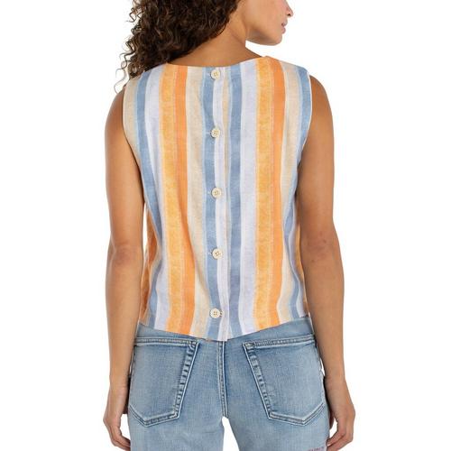 Women's Liverpool Los Angeles Button Back Sleeveless Blouse - Primary Image