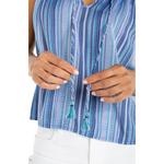 Women's Liverpool Los Angeles Flutter Sleeve Woven Sleeveless Notch Neck Blouse - Thumbnail 3 of 3