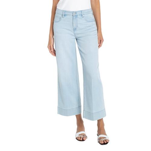 Women's Liverpool Los Angeles Embroidered Side Seam Crop Stride Wide Leg Jeans - Primary Image
