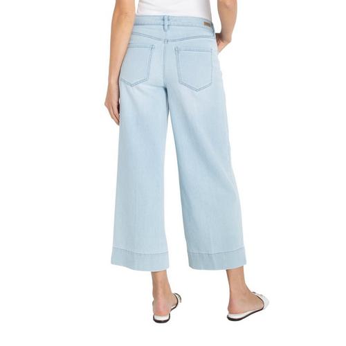 Women's Liverpool Los Angeles Embroidered Side Seam Crop Stride Wide Leg Jeans - Primary Image