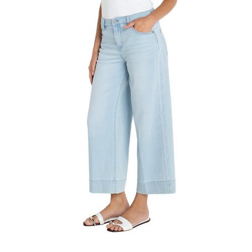 Women's Liverpool Los Angeles Embroidered Side Seam Crop Stride Wide Leg Jeans - Primary Image