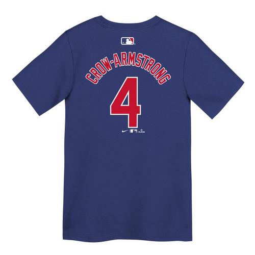 Nike Kids' Chicago Cubs Pete Crow-Armstrong #4 Name & Number T-Shirt - Primary Image
