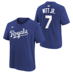 Nike Kids' Kansas City Royals Bobby Witt Jr. #7 Name & Number T-Shirt - Thumbnail 1 of 3