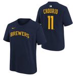 Nike Kids' Milwaukee Brewers Jackson Chourio #11 Name & Number T-Shirt - Thumbnail 1 of 3