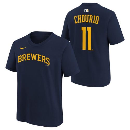 Nike Kids' Milwaukee Brewers Jackson Chourio #11 Name & Number T-Shirt - Primary Image