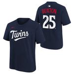 Nike Kids' Minnesota Twins Byron Buxton #25 Name & Number T-Shirt - Thumbnail 1 of 3