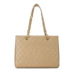 What Goes Around Comes Around Chanel Beige Quilted Caviar GST Tote - Thumbnail 1 of 6