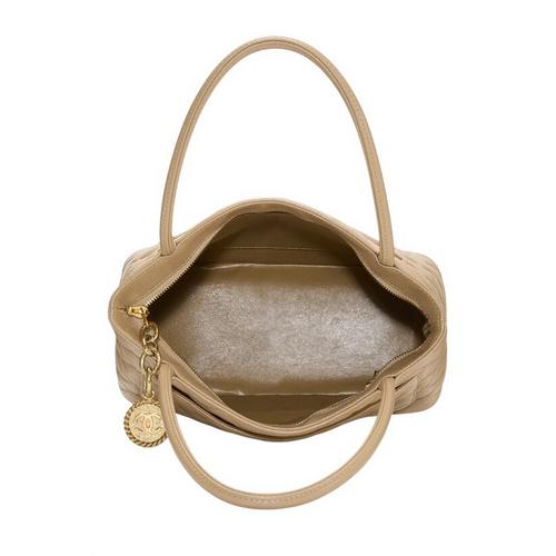 What Goes Around Comes Around Chanel Beige Quilted Caviar Medallion Tote - Primary Image