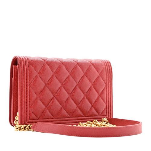 What Goes Around Comes Around Chanel Boy WOC Caviar Red Crossbody - Primary Image