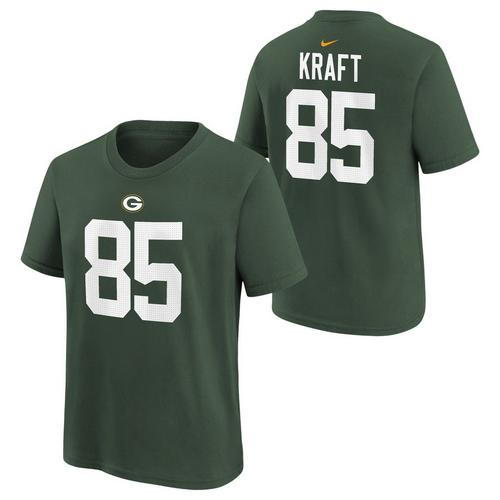 Nike Kids' Green Bay Packers Tucker Kraft #85 Name & Number T-Shirt - Primary Image