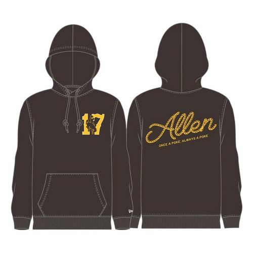 New Era Wyoming Cowboys Josh Allen Jersey Retirement Once A Poke Hoodie - Primary Image