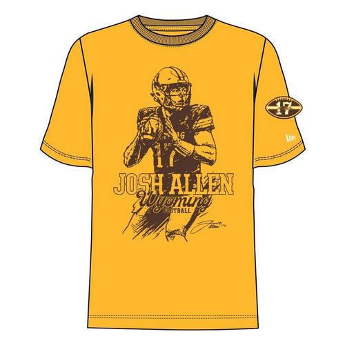 New Era Wyoming Cowboys Josh Allen Jersey Retirement Sketch T-Shirt - Primary Image