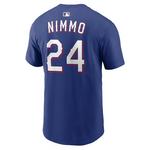 Nike Texas Rangers Brandon Nimmo #24 Name & Number T-Shirt - Thumbnail 2 of 3