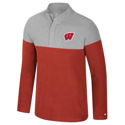 Colosseum Wisconsin Badgers Leto Long Sleeve 1/4 Zip - Primary Image