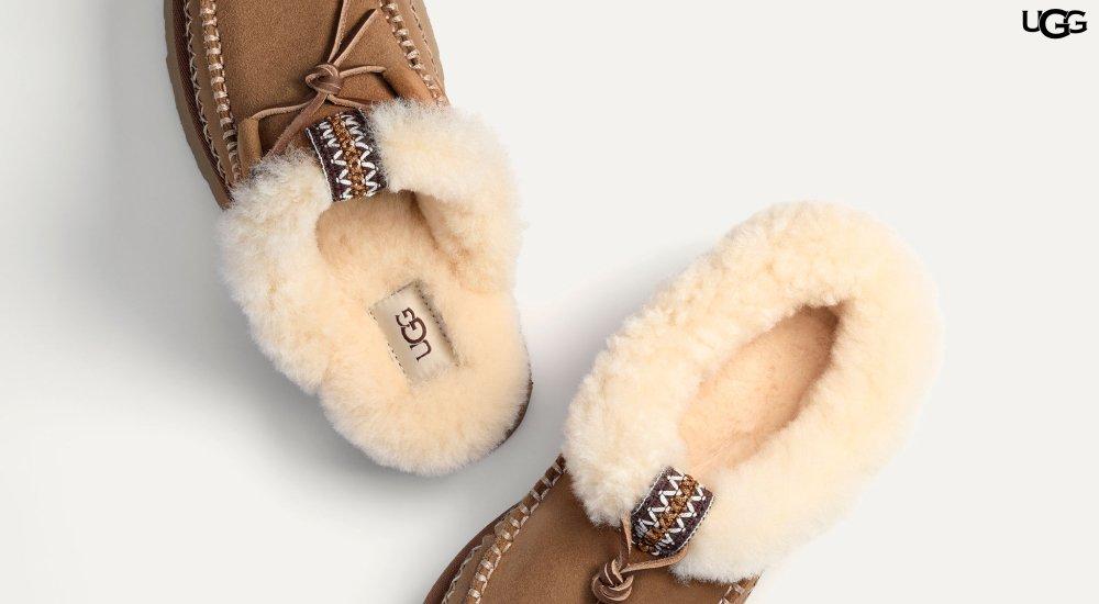 A pair of Ugg slippers