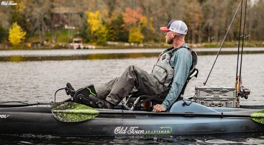 an angler on a fishing kayak