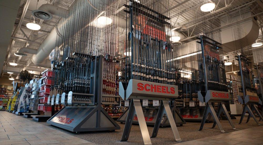 A variety of fishing gear on display at St. Cloud SCHEELS.