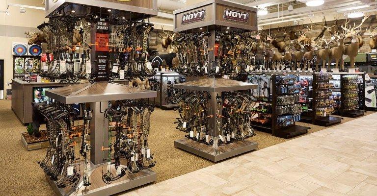 archery display at a SCHEELS store location
