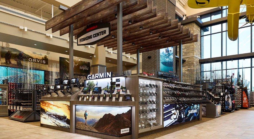 fishing display at a SCHEELS store location