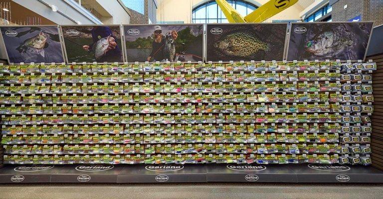 fishing lures display at a SCHEELS store location
