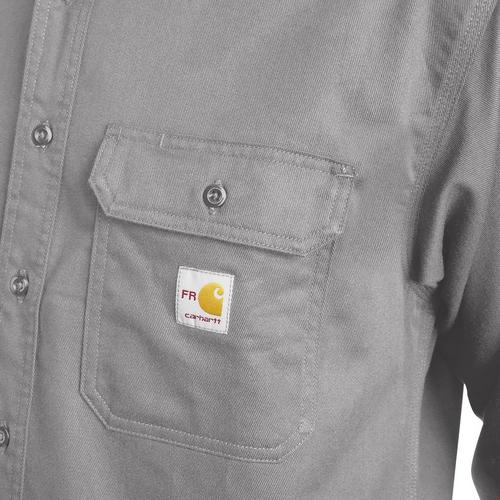 Men's Carhartt Flame-Resistant Classic Twill Long Sleeve Button Up Shirt - Primary Image
