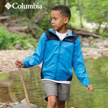 Boy wearing Columbia Jacket