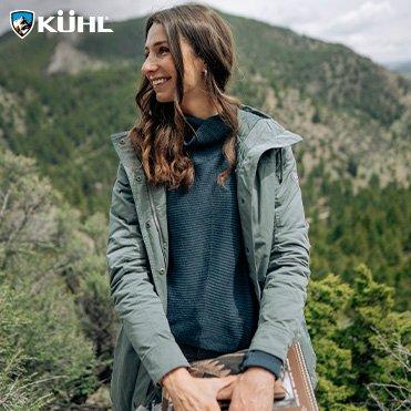 Women wearing Kuhl jacket