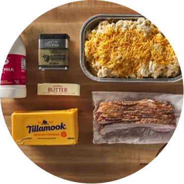 Ingredients to smoked mac N cheese